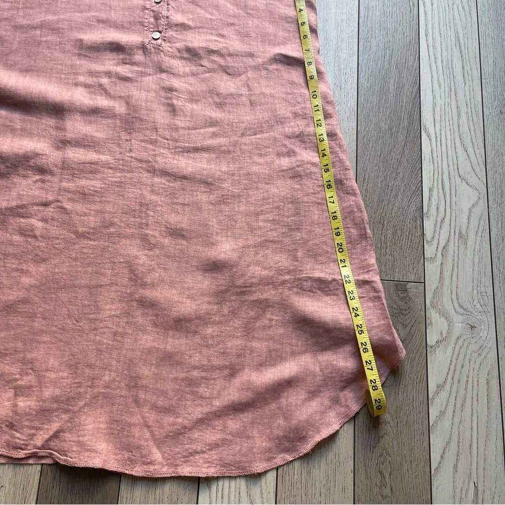 Saca Linen Flax Coral Sleeveless Tunic - Picture 5 of 7